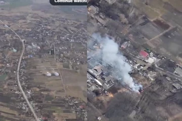 உக்ரைன் மீது ரஷ்யா நடத்திய ஷெல் தாக்குதல் மழை : பதறவைக்கும் வீடியோ ஆதாரம்!