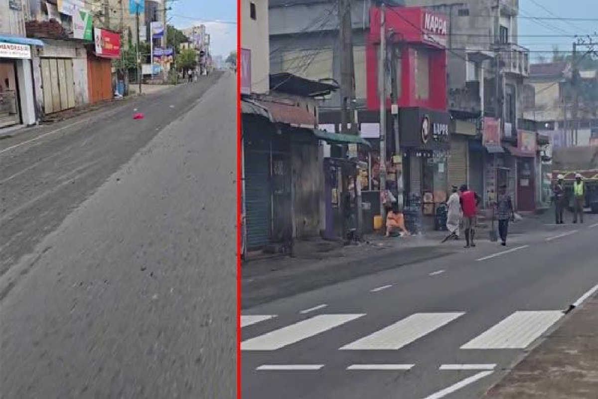 கொழும்பு - காலி வீதியில் வழுக்கி விழுந்த பலர்! | Many Slip And Fall On Galle Road In Colombo