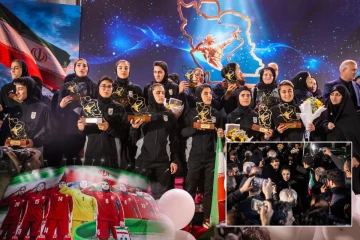 தெஹ்ரானில் ஈரானிய மகளிர் கால்பந்து அணிக்கு உற்சாக வரவேற்பு