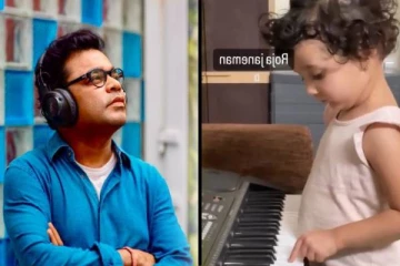 இசைப்புயலுக்கு சிஷ்யையாக மாறிய சுட்டிக்குழந்தை! ஒற்றை விரலில் வித்தை காட்டிய அற்புதம்