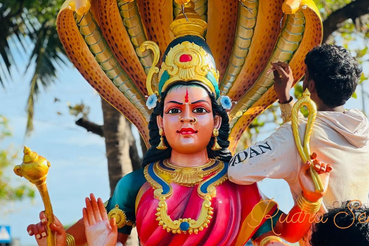 யாழ்.பண்ணையில் புதுப் பொலிவு பெற்ற நாகபூசணி அம்மன்! | Nagapoosani Amman Statue At Jaffna Pannai Road யாழ்.பண்ணையில் புதுப் பொலிவு பெற்ற நாகபூசணி அம்மன்! | Nagapoosani Amman Statue At Jaffna Pannai Road