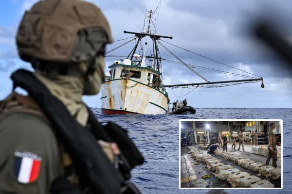 French navy seizing 10 tonnes of cocaine