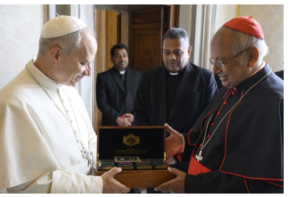 සුවිශේෂී මොහොතක් - රංජිත් කාදිනල් පියතුමා පාප් වහන්සේව හමුවෙයි | Cardinal Ranjith Meets Pope Leo Xiv At Vatican