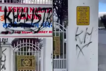 கனடாவில் இந்து கோவில் மீது காலிஸ்தான் தீவிரவாதிகள் தாக்குதல்