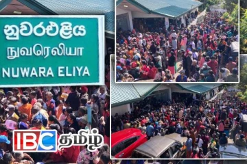 நுவரெலியா பிரதேச செயலகத்தை முற்றுகையிட்ட பொதுமக்கள்