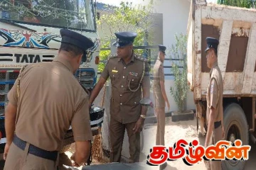 சமிக்ஞையை மீறி மணல் ஏற்றிய டிப்பர் மீது பொலிசார் துப்பாக்கிச்சூடு