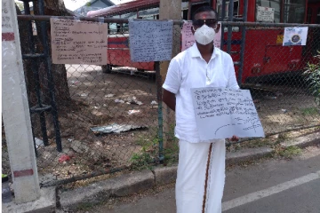 ஹிஷாலினி மரணத்திற்கு நீதி வேண்டும்! மலையக இளைஞன் யாழில் போராட்டம்