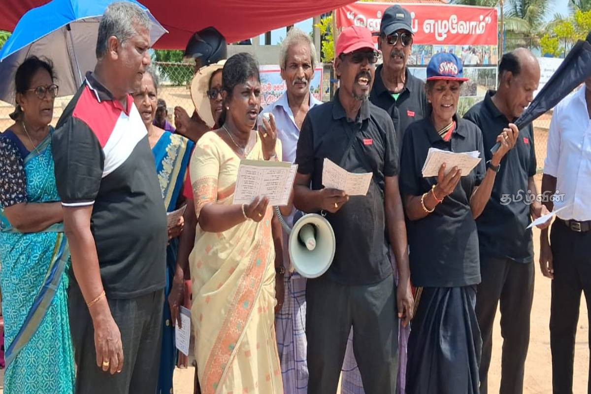 பலாலி காணி மீட்புப் போராட்டத்தில் மயங்கி விழுந்த பெண் - 36 வருடங்களாக நீதிக் கோரும் யாழ். மக்கள் | Land Reclamation Protest Enters 17Th Week