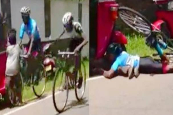 சைக்கிள் ஓட்டப் போட்டி: இராணுவ வீரரின் மோசமான செயல்! 7 வயது பிள்ளை வைத்தியசாலையில் | Cycling Race Army Soldier Pushes Fellow Contestant