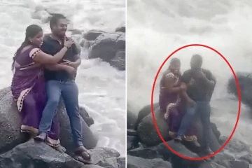 சோகத்தில் முடிந்த புகைப்பட மோகம்: குழந்தைகளின் முன்னே தாய்க்கு நடந்த பயங்கரம்: வீடியோ