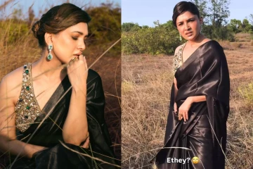 ஆள் இல்லாத புதருக்குள் போட்டோஷூட்!! வாணி போஜனின் அலப்பரைகள்..BTS வீடியோ..