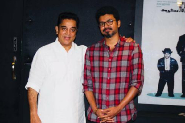 படப்பிடிப்பில் தளபதி விஜய், கமல் ஹாசன்.. ரசிகர்கள் எதிர்பார்த்த புகைப்படம் | Kamal Haasan Vijay In Same Shooting Spot