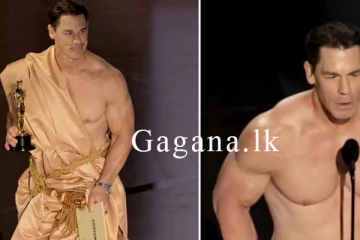 උපන් ඇඳුමින් ඔස්කාර් වේදිකාවට ආ ජෝන් සීනා. - (VIDEO)