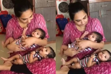 குட்டி தேவதைகள்....இரட்டைக் குழந்தைகள் இருக்கும் வீடுகள் சொர்க்கம்தான் போலயே! சிலர்க்க வைத்த காட்சி