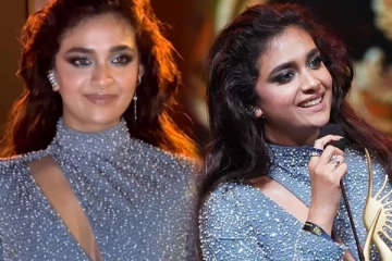 கிளாமர் உடையில் விருது விழாவிற்கு வந்த கீர்த்தி சுரேஷ்.. வைரலாகும் வீடியோ