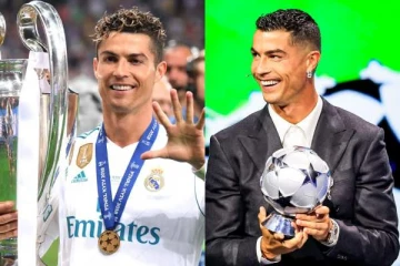 UEFA வரலாற்றில் அதிக கோல்கள் அடித்து சாதனை! விருதுபெற்ற பின் ரொனால்டோ நெகிழ்ச்சி பதிவு
