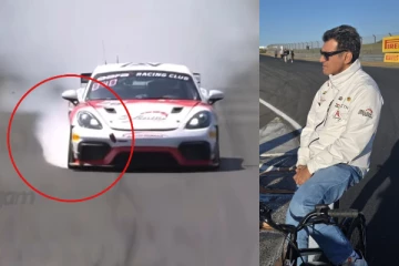 ரேஸில் அஜித் கார் டயர் வெடித்து விபத்து.. ரேஸில் பரபரப்பு