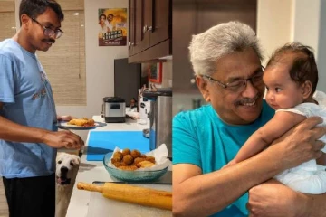 சமையலறையில் ஜனாதிபதி கோட்டபாய மகன் மனோஜ்;  வைரலாகும் புகைப்படம்!