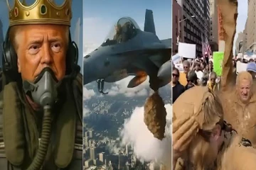 அமெரிக்காவில் போராட்டக்காரர்கள் மீது வீசப்பட்ட கழிவுகள் ; டிரம்ப் வெளியிட்ட வீடியோ