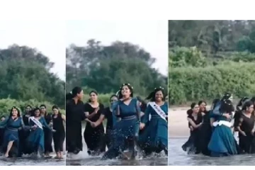 நடுவில் வந்த உருவம்.. போட்டோ ஷூடில் தெறித்து ஓடிய மணப்பெண் - வீடியோ வைரல்!