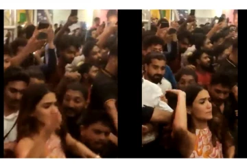 கூட்டத்தில் சில்மிஷம் செய்த நபர் - ஓங்கி பளாரென அறைவிட்ட நடிகை - வைரலாகும் வீடியோ