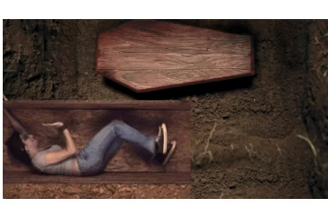 மனிதனை உயிருடன் சவப்பெட்டியில் புதைக்கும் நிறுவனம் - ரஷ்யாவில் வினோத சிகிச்சை...!