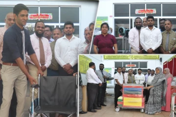 கல்முனையில் வைத்தியசாலைகளுக்கு கையளிக்கப்பட்ட மருத்துவ உபகரணங்கள்