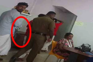 இலங்கைப் பொலிஸாரின் அராஜகம்; கைவிலங்குடன் சிகிச்சைக்கு வந்த ஆலய பூசகர்