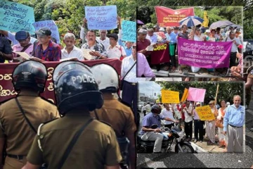 கொழும்பில் வெடித்துள்ள போராட்டங்கள்: நாடாளுமன்றம் முன்பாக ஓய்வூதிய சங்கம் ஆர்ப்பாட்டம்