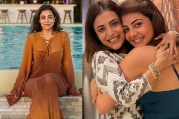 நீச்சல் குளத்தில் ஹாயாக போஸ்!! காஜல் அகர்வால் சகோதரி நிஷாவின் புகைப்படங்கள்...