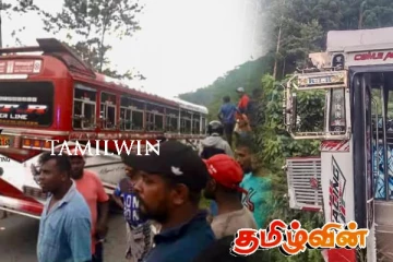 தமிழர் பகுதிக்கு பயணிகளுடன் சென்ற பேருந்தில் ஏற்பட்ட விபரீதம் - கழன்றோடிய சக்கரம்