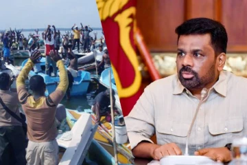 யாழ். தீவகப் பகுதியில் கடற்றொழிலாளர்கள் கறுப்புக்கொடியுடன் கடலில் இறங்கிப் போராட்டம்