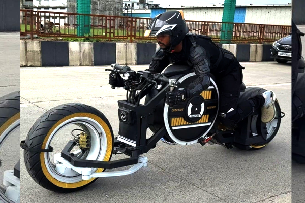 AI electric superbike India, Garuda bike from scrap, student innovation electric bike, Raspberry Pi motorcycle, autonomous two-wheeler India, eco-friendly smart bike, Garuda AI bike features, Bhagwan Mahavir University project