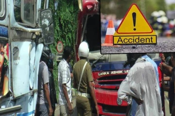 அம்பாறையில் நேர்ந்த சோகம் ; இரண்டு பேருந்துகள் நேருக்கு நேர் மோதியல் பலர் காயம்