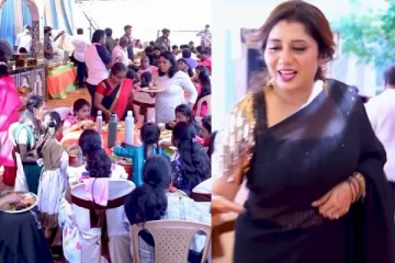 திருமணத்திற்கு பின் சூப்பர் சிங்கர் டீமுக்கு விருந்து வைத்த பிரியங்கா தேஷ்பாண்டே..