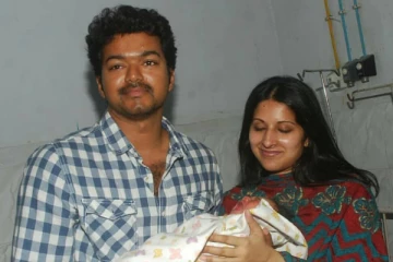 படப்பிடிப்பு தளத்தில் மாலையும் கழுத்துமாக விஜய், சங்கீதா ஜோடி.. உடன் இருந்த அஜித் மனைவி ஷாலினி