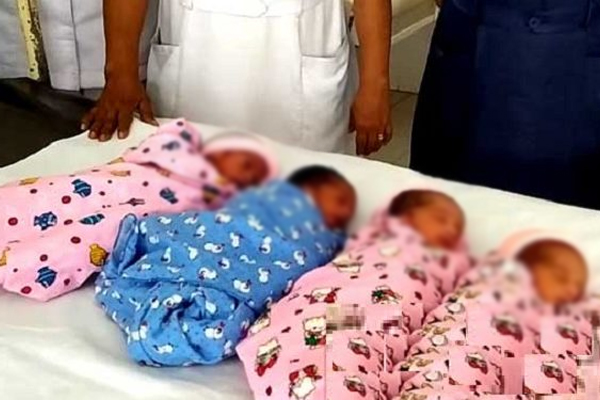 இலங்கையில் ஒரே தடவையில்   நான்கு குழந்தைகளை பிரசவித்த தாய்! | Four Babies In One Delivery At Puttalam Hospital