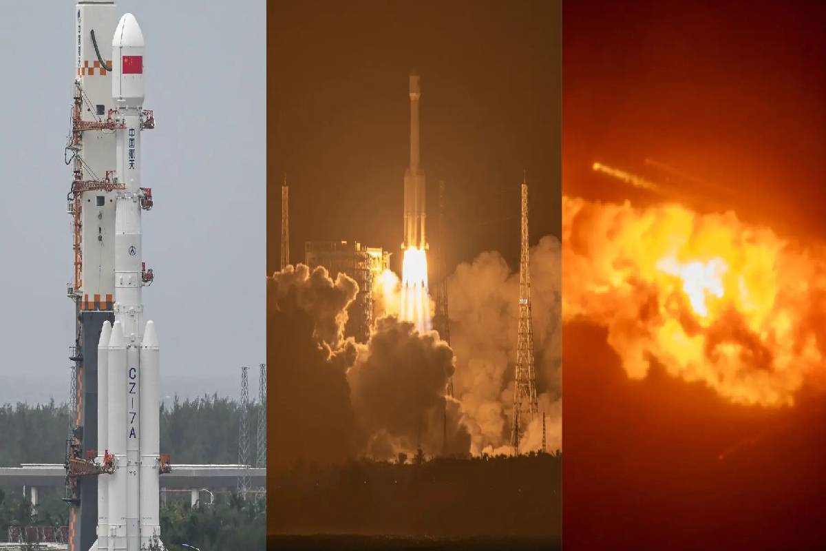 விண்ணில் ஏவப்பட்ட 85 வினாடிகளில் வெடித்து சிதறிய சீன ராக்கெட் | Chinese Rocket Explodes 85 Seconds After Launch