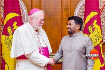 වතිකාන අගරදගුරු පෝල් රිචඩ් ගැලගර් හිමිපාණන් ජනපති හමුවට