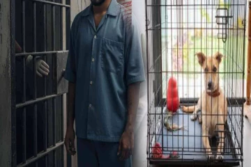 அதிர்ச்சி செயல் ; மேசன் தொழிலாளியை நாய் கூண்டில் அடைத்து சித்திரவதை