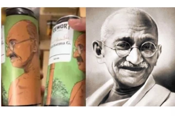 ரஷிய 'பீர்' கேன்களில் மகாத்மா காந்தியின் படம் - வைரலான புகைப்படத்தால் வெடித்த சர்ச்சை!