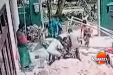 බදාම අඳින කොට එකපාර යන්ත්‍රෙත් එක්කම බිමට වැටිලා - තරුණයෙක් ජීවිතක්ෂයට