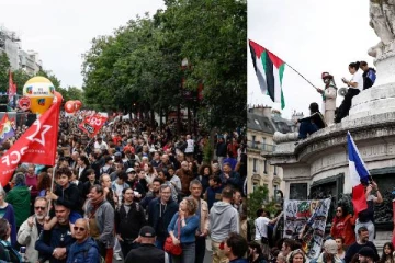 நெருங்கும் தேர்தல்... பிரான்ஸ் நகரங்களில் ஆயிரக்கணக்கானோர் திரண்டு ஆர்ப்பாட்டம்