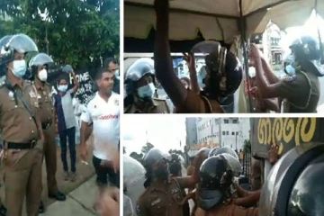 போராட்டகாரர்களின் கூடாரங்களை அகற்றிய பொலிஸார் (Video)