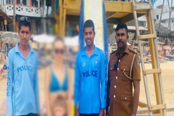 சுற்றுலா வந்த ரஷ்ய பெண்ணுக்கு ஏற்படவிருந்த துயரம் - விரைந்து செயற்பட்ட காவல்துறை உத்தியோகத்தர்கள் | Rescues The Russian Child Caught In The Waves