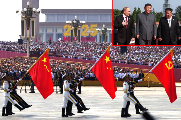 China military parade 2025, China laser weapon LY-1, DF-5C nuclear missile, PLA stealth fighter jets, J-20S twin-seat stealth jet, China hypersonic missiles, HQ-29 missile defense system, Type 99B battle tank, China underwater drones