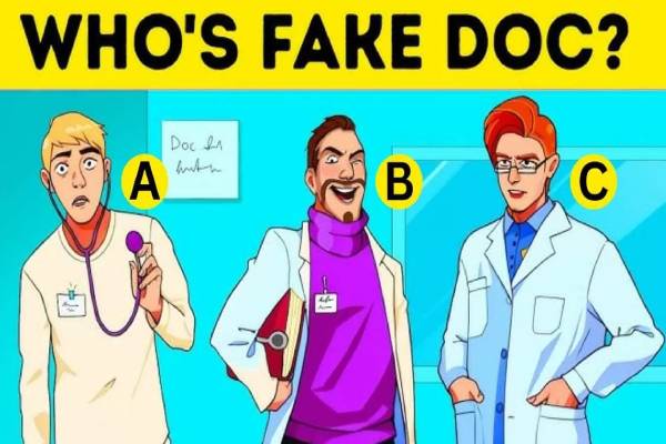 IQ Test: மாறுவேடத்தில் மறைந்திருந்த அதிகாரி.. போலி மருத்துவரை கண்டுபிடிங்க | Brain Teaser Iq Test Who Is The Fake Doctor