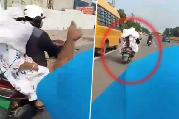 வேறொருவருடன் பறந்த மனைவி! நடுரோட்டில் மடக்கி பிடித்த கணவன்... சினிமாவை மிஞ்சிய காட்சி | Husband Caught Wife Her Lover Viral Video