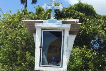 மாதாவின் சுருவத்தை அடித்து உடைத்த விசமிகள்