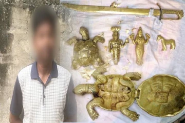 தங்கத்தாலானதென சந்தேகிக்கப்படும் பழங்காலப்பொருட்கள் கடற்படையினரால் மீட்பு...!